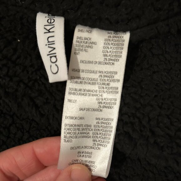 Calvin Klein Men’s Softshell Jacket – Black – Faux Fur Lined – Size M - Picture 5 of 6